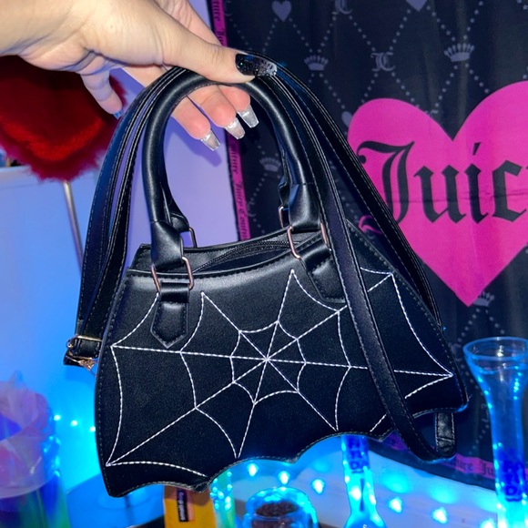 Handbags - Halloween bat spiderweb cute mini crossbody bag purse